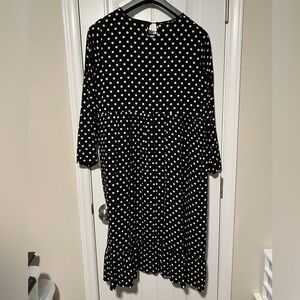 Black and White Polka Dot Maxi Dress